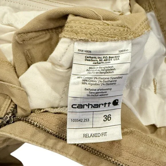 Carhartt Men's Relaxed fit Cargo shorts size 36 - Picture 2 of 9